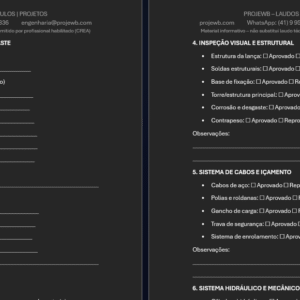 CHECKLIST DIÁRIO DO OPERADOR GUINDASTE